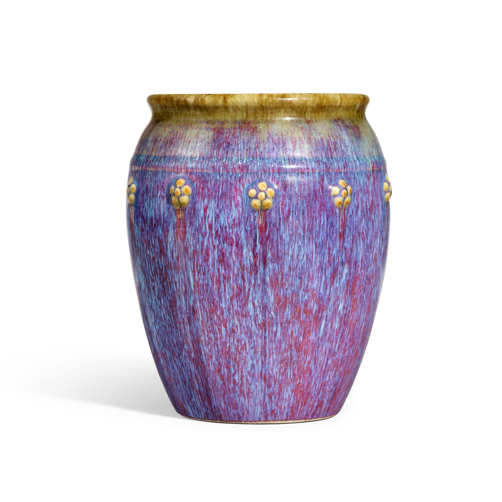AN EXQUISITE AND RARE FLAMBÉ-GLAZED JAR