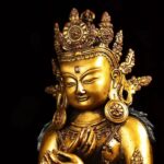 Gold-Gilt Fine Copper Vajradhara Buddha Statue with Antiqued Finish - Image 2
