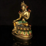 Tibetan-Style Gilt Copper Green Tara