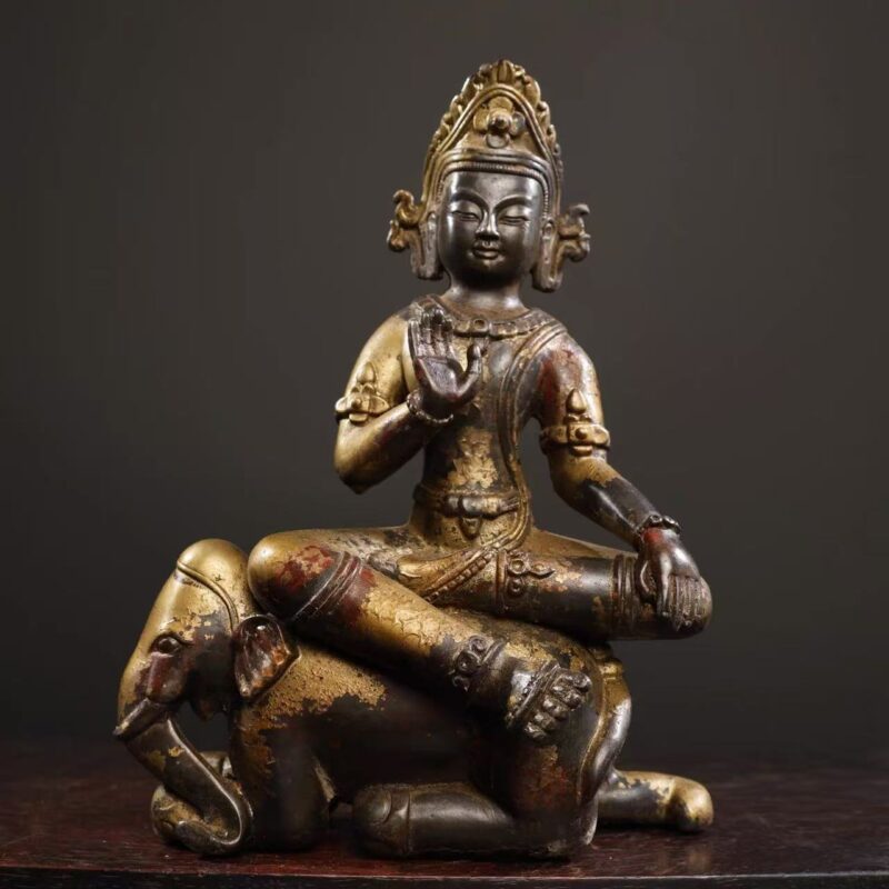 Vintage-Style Samantabhadra Bodhisattva Statue