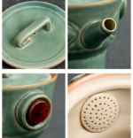 Antique-Style Celadon Cup Set with "Sanxingdui" Motifs - Image 7