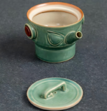 Antique-Style Celadon Cup Set with "Sanxingdui" Motifs - Image 9