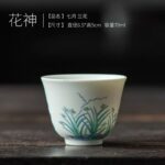 Set of Wine/Tea Cups with Flowers of the Twelve Months - Image 7