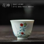 Set of Wine/Tea Cups with Flowers of the Twelve Months - Image 9