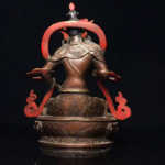 Aged Copper Silver-Gilt Tibetan Vajrasattva Statue