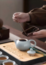 Archaistic Ru-Style Grey-Blue Glaze Portable Kung Fu Tea Set - Image 6