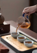 Archaistic Ru-Style Grey-Blue Glaze Portable Kung Fu Tea Set - Image 8