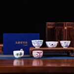 National Treasure Cup Set of Wufu (Five Blessings) – Imperial Kiln Reproduction - Image 8