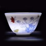 National Treasure Cup Set of Wufu (Five Blessings) – Imperial Kiln Reproduction - Image 3