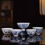 Suite of Cups Embodying Ming Chenghua‑Era Blue‑and‑White and Doucai Porcelain Aesthetics (National Treasure Legendary Cup Ensemble) - Image 11