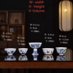 Suite of Cups Embodying Ming Chenghua‑Era Blue‑and‑White and Doucai Porcelain Aesthetics (National Treasure Legendary Cup Ensemble) - Image 2
