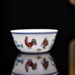 Suite of Cups Embodying Ming Chenghua‑Era Blue‑and‑White and Doucai Porcelain Aesthetics (National Treasure Legendary Cup Ensemble) - Image 7
