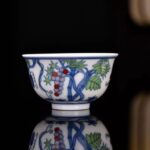 Suite of Cups Embodying Ming Chenghua‑Era Blue‑and‑White and Doucai Porcelain Aesthetics (National Treasure Legendary Cup Ensemble) - Image 9