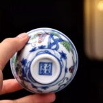 Suite of Cups Embodying Ming Chenghua‑Era Blue‑and‑White and Doucai Porcelain Aesthetics (National Treasure Legendary Cup Ensemble) - Image 10