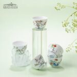 Emperor Kangxi Blue‑and‑White Wucai Twelve‑Month Floral God Cups - Image 14