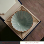 Set of Five Archaistic Ru Ware Sky‑Blue Ice‑Flower Glaze Personal Sipping Cups