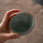 Set of Five Archaistic Ru Ware Sky‑Blue Ice‑Flower Glaze Personal Sipping Cups - Image 6
