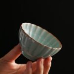 Set of Five Archaistic Ru Ware Sky‑Blue Ice‑Flower Glaze Personal Sipping Cups - Image 7