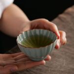 Set of Five Archaistic Ru Ware Sky‑Blue Ice‑Flower Glaze Personal Sipping Cups - Image 8