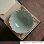 Set of Five Archaistic Ru Ware Sky‑Blue Ice‑Flower Glaze Personal Sipping Cups - Image 2
