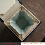 Set of Five Archaistic Ru Ware Sky‑Blue Ice‑Flower Glaze Personal Sipping Cups - Image 3