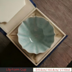 Set of Five Archaistic Ru Ware Sky‑Blue Ice‑Flower Glaze Personal Sipping Cups - Image 5