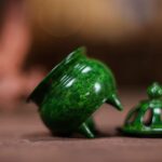 Vessel of Archaistic Mini Tripod Brass Censer Adorned with Emerald‑Green Glaze - Image 4