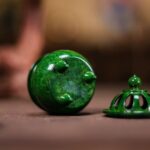 Vessel of Archaistic Mini Tripod Brass Censer Adorned with Emerald‑Green Glaze - Image 3