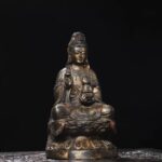 Chinese Folk Antique Patina Kwan‑yin Ornament for Home Blessing