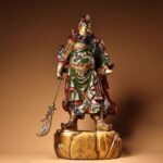 a large-sized solid bronze statue of Guan Yu, the Martial Sage and the Martial Wealth God