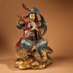 Anjali Mudra peacock Xuan Nü copper statue tangible relic of Ming-Qing Taoist-Buddhist sculpture evolution