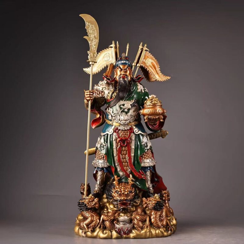 Five Dragons Five Banners Lord Guan Statue