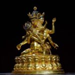 Seated in Dhyana on Lotus, Guhyasamaja Statue as a Masterpiece of Non-Dual Bliss Art