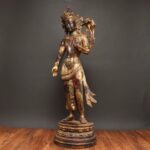 from Newar, Kathmandu Valley Nepal, imported to Tibet post 18th Century evolving indigenous standing Jampa format