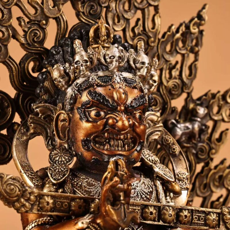 Tibetan Wrathful Deity Mahakala, also known as Two-Armed Great Black Protector