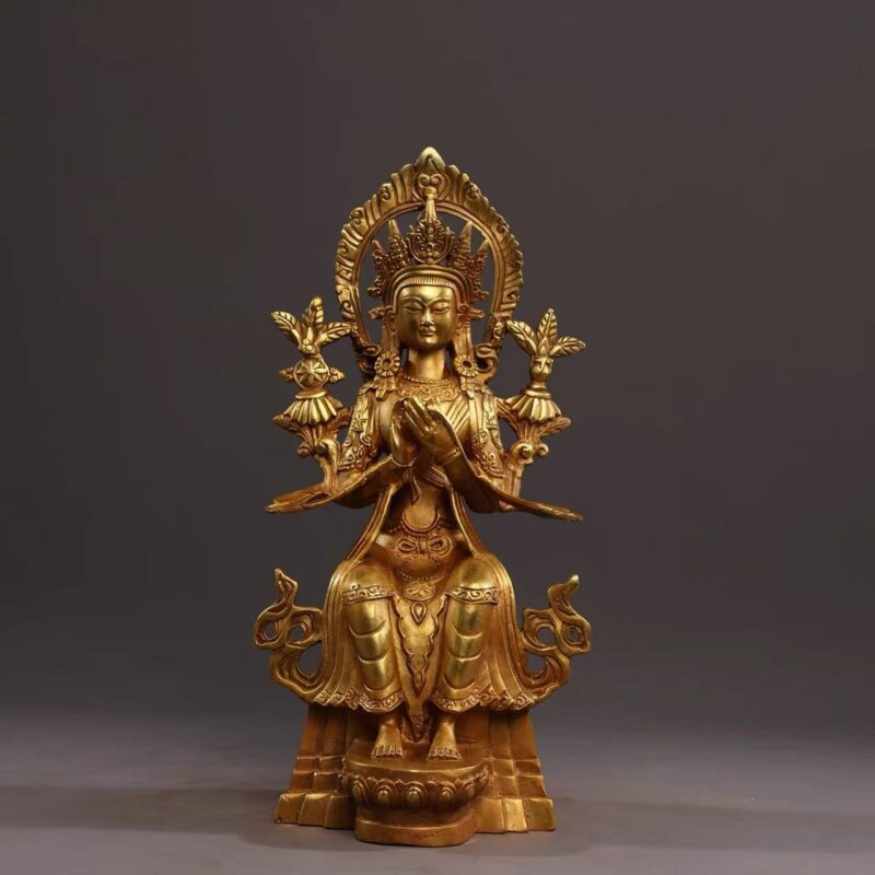 Tsang Region Pendent Seated Jampa (Maitreya Bodhisattva) Statue