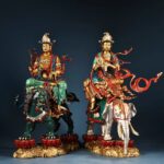 Manjushri on Lion and Samantabhadra on Elephant