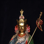 Gilded Painted Bronze Padmasambhava (Guru Rinpoche) Statue - Image 2