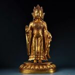 a prefectly gilded bronze statue of the Candana Buddha, alias Chandan Buddha