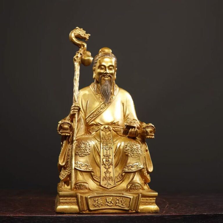Gilt bronze statue of Medicine King Bodhisattva - Sun Simiao