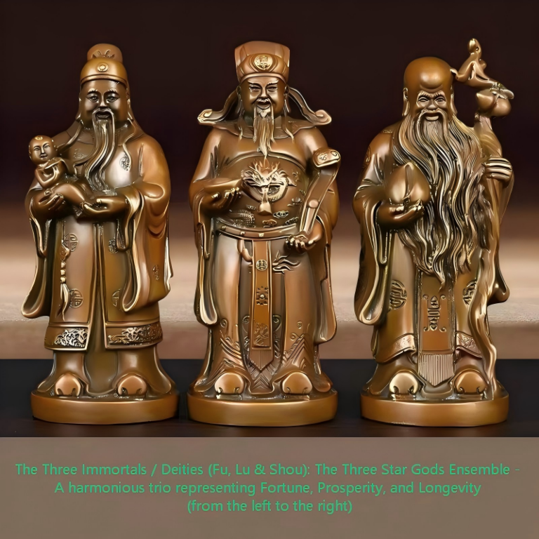 The Sanxing bronze statue set presented in a premium gift box, ideal for weddings, birthdays, or housewarmings