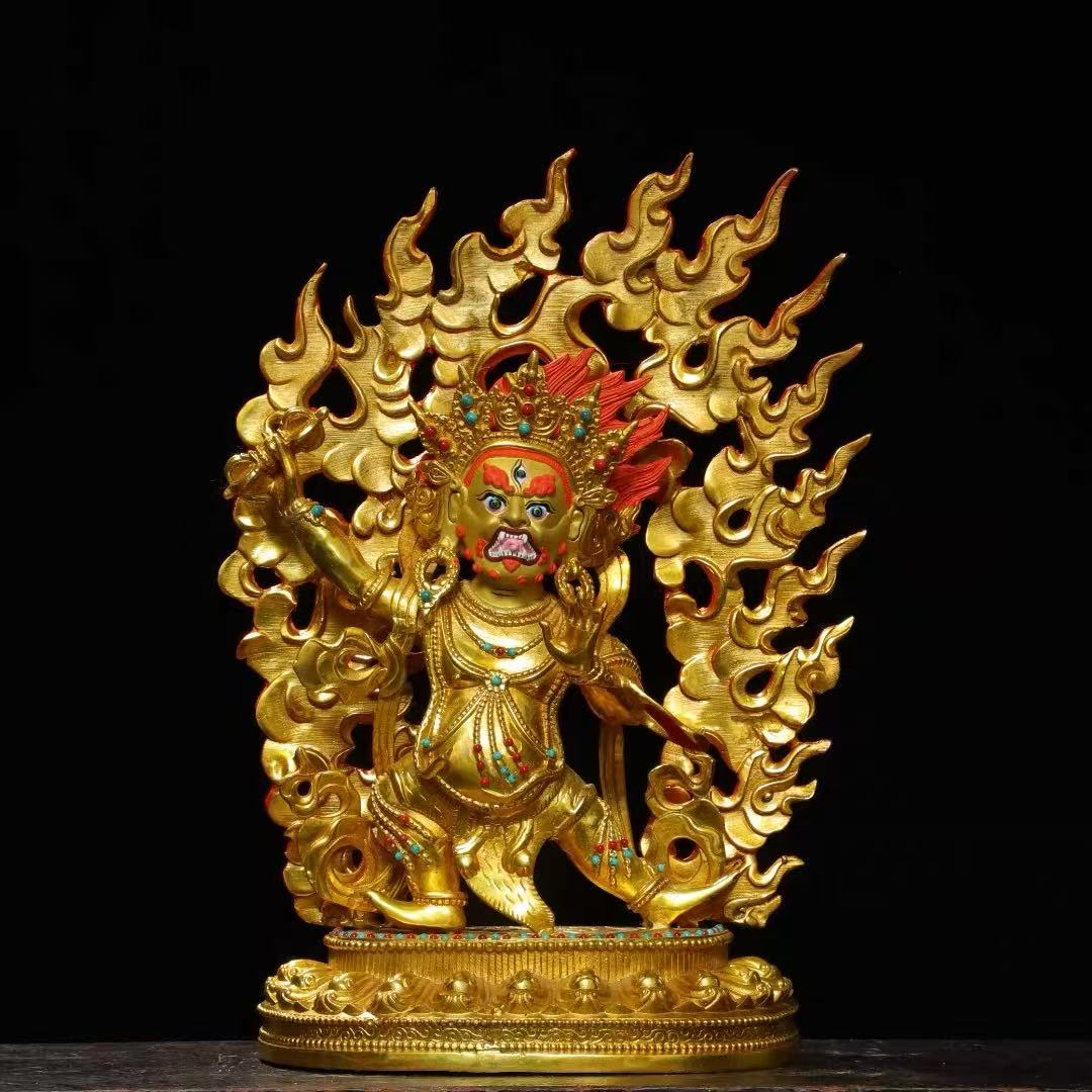 Vajrapani001 One-Faced Two-Armed Three-Eyed Wrathful Form
