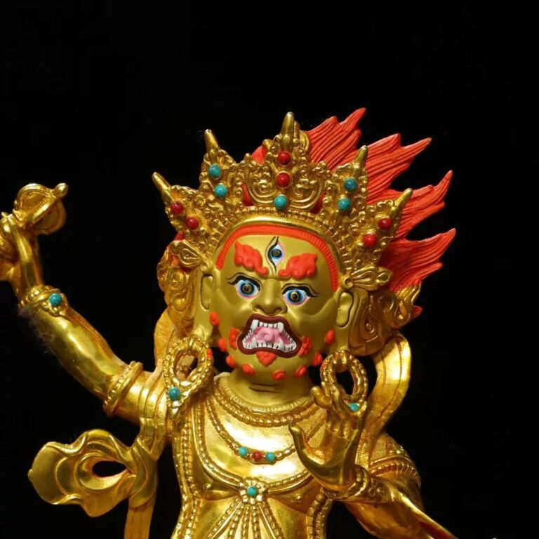Yellow-Faced Three-Eyed Protector Statue