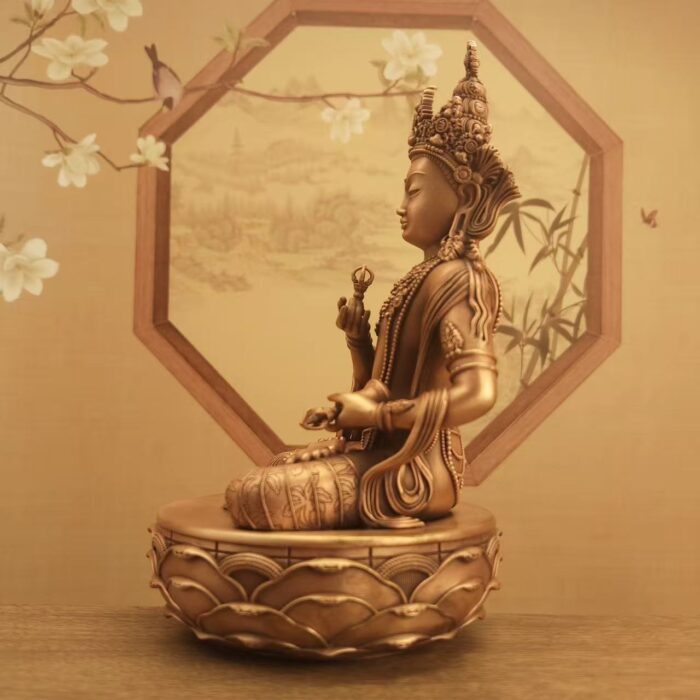 Gelug Nyingma Sakya Kagyu shared Vajrasattva bronze yidam statue karma purification practice
