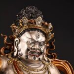 Exquisite carved White Jambhala riding dragon Avalokiteshvara emanation esoteric wealth removing obstacle practice statue