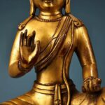 Gilt bronze Sino-Tibetan Avalokiteshvara, Abhaya & Varada mudra