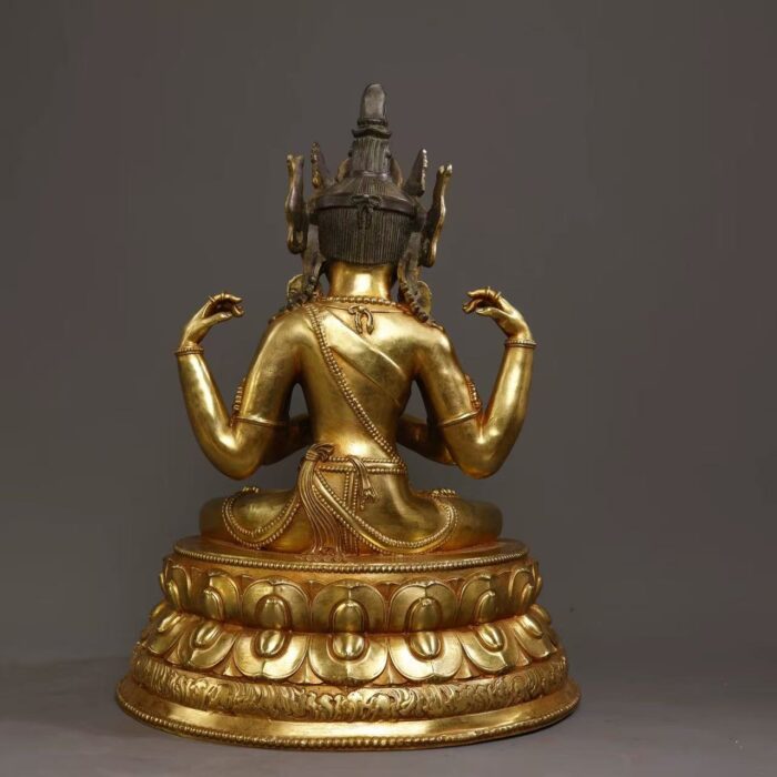 Auction matching craft Sino-Tibetan Avalokiteshvara chief of Three Tibetan Protectors