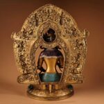 Close-Up Shot of the Vajrasattva Statue’s Rear Side, with perfect