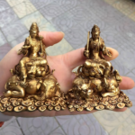 miniature statues of Manjushri and Samantabhadra