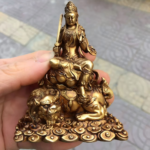Manjushri with Roaring Lion Vahana & Samantabhadra with Six-Tusked White Elephant